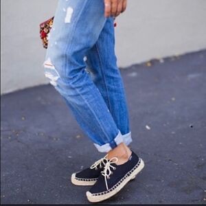 Soludos derby espadrilles black size 10